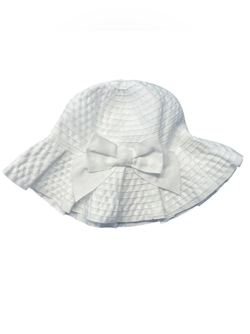 Janie and Jack White Toddler Sun Hat with Bow